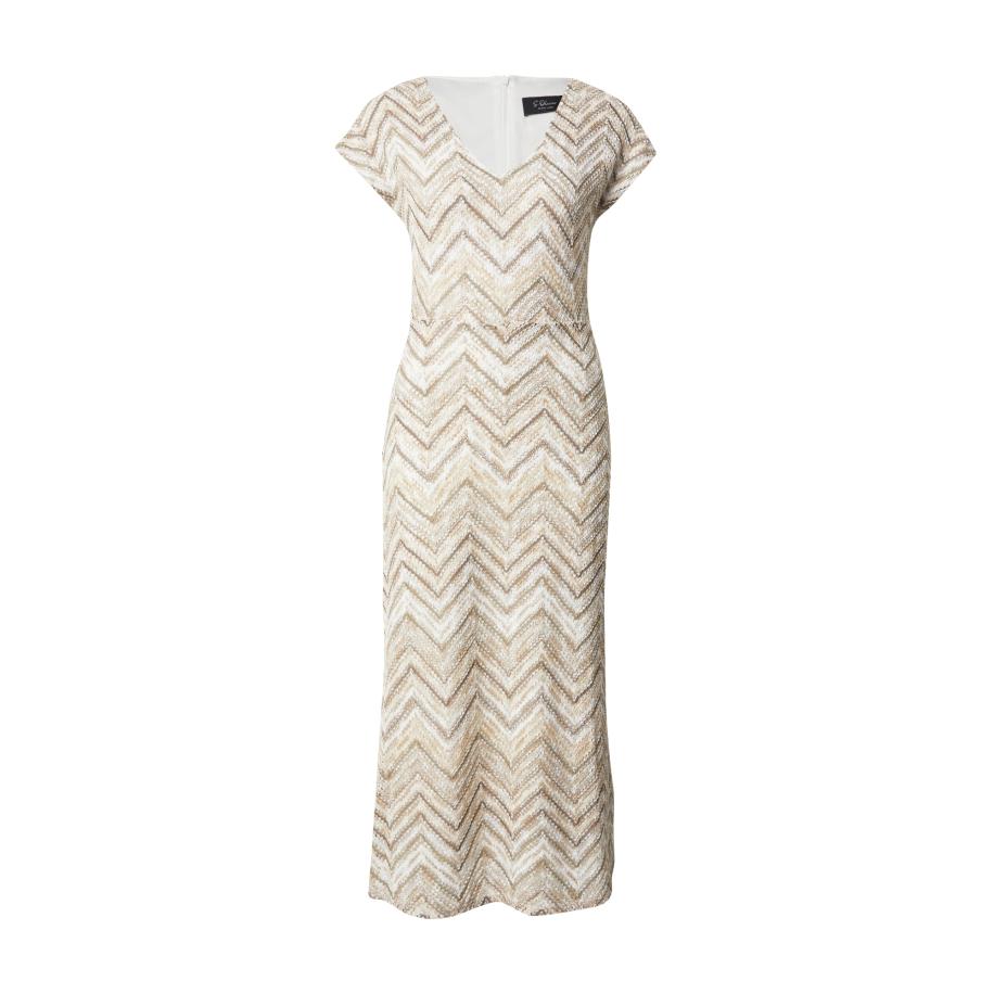 s.Oliver BLACK LABEL s.Oliver BLACK LABEL Jurk beige / camel / zilver / wit -