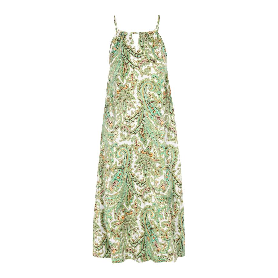 IZIA IZIA Jurk groen / lichtgroen / oranje / wit -