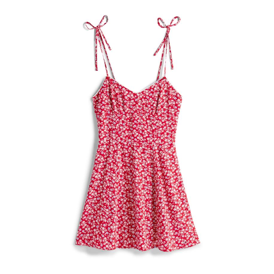 Tommy Jeans Tommy Jeans Zomerjurk rood / wit -