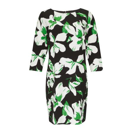 Comma COMMA Jurk groen / zwart / wit