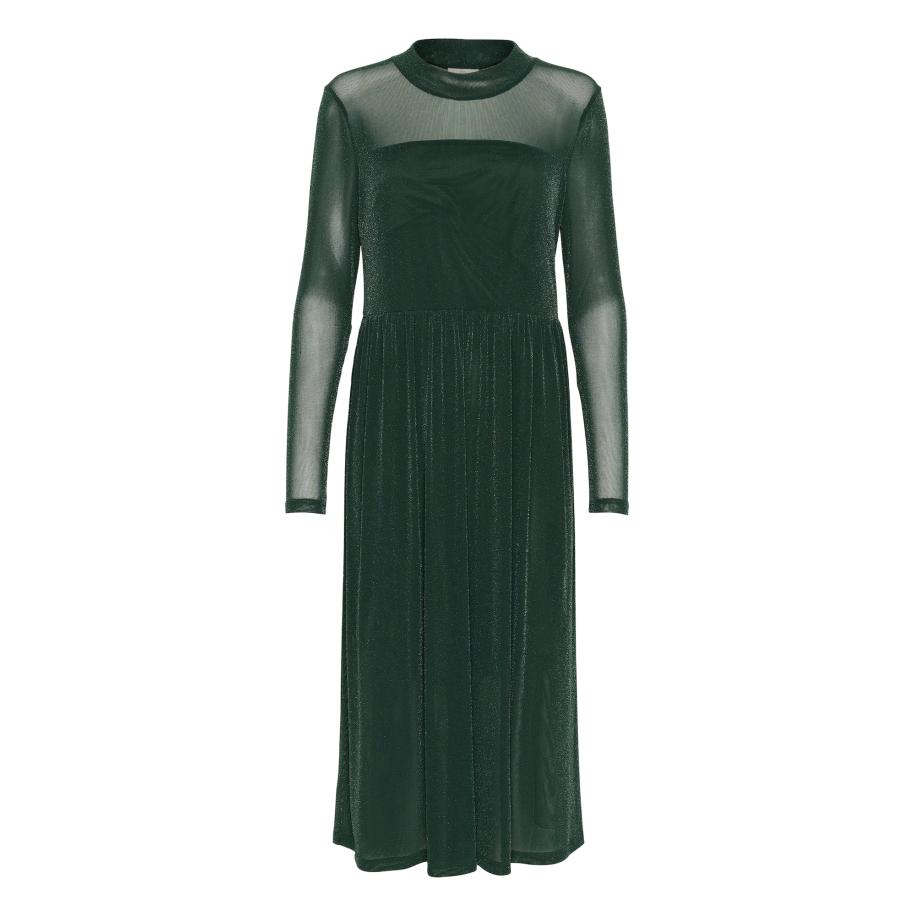 Kaffe Kaffe Jurk Olga donkergroen -