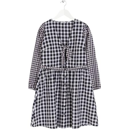 BZR BZR Blousejurk grijs / zwart / wit