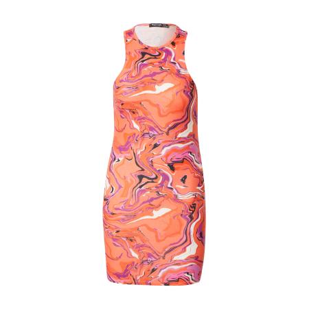 Nasty Gal Nasty Gal Jurk donkerlila / oranje / lichtroze / zwart / wit