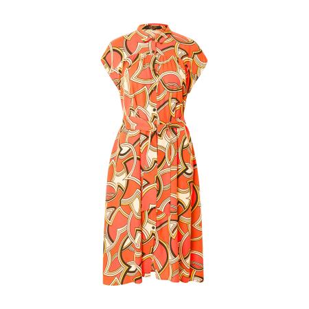 King Louie King Louie Blousejurk AMY crème / mosterd / donkeroranje / zwart