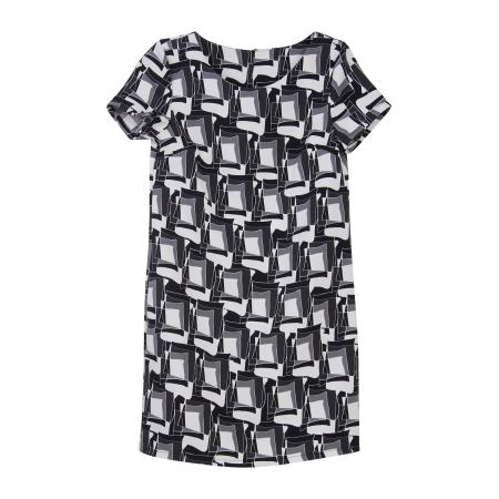 TOOche TOOche Jurk Geometrica grijs / zwart / offwhite