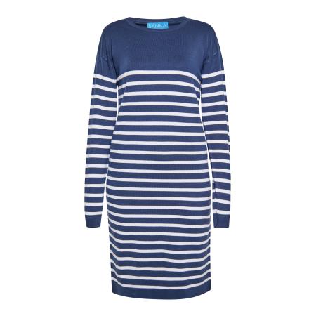 SANIKA SANIKA Gebreide jurk marine / wit