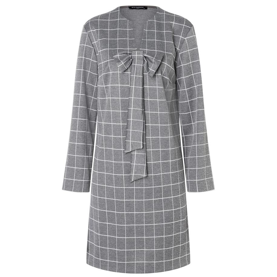 Ana Alcazar Jurk Amra grijs gemêleerd / wit Grijs