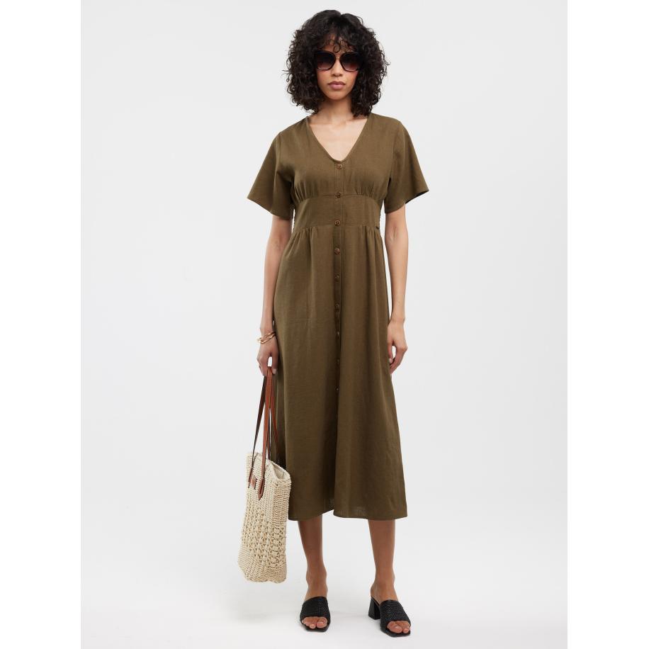 Big Star BIG STAR Jurk Victorine olijfgroen -