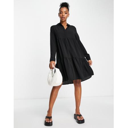 JDY Mini-smockjurk in zwart