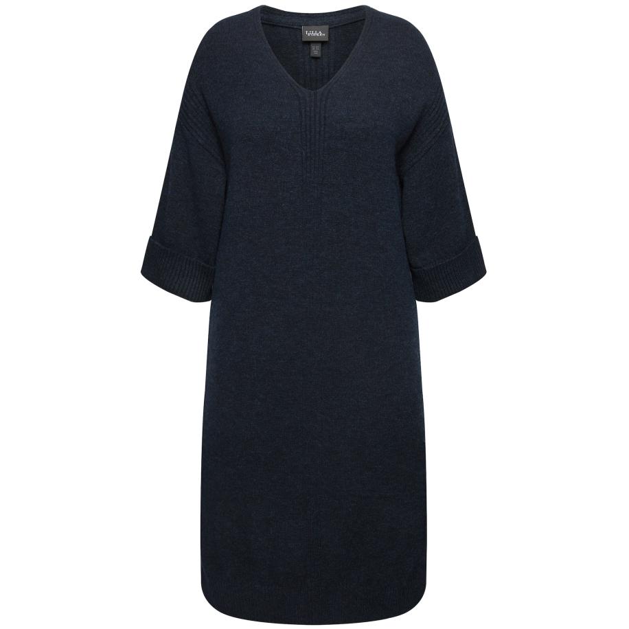 Ulla Popken Ulla Popken Gebreide jurk marine -