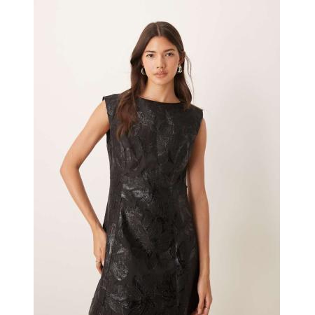 Forever New Mini jurk met structuur en borduursels in zwart