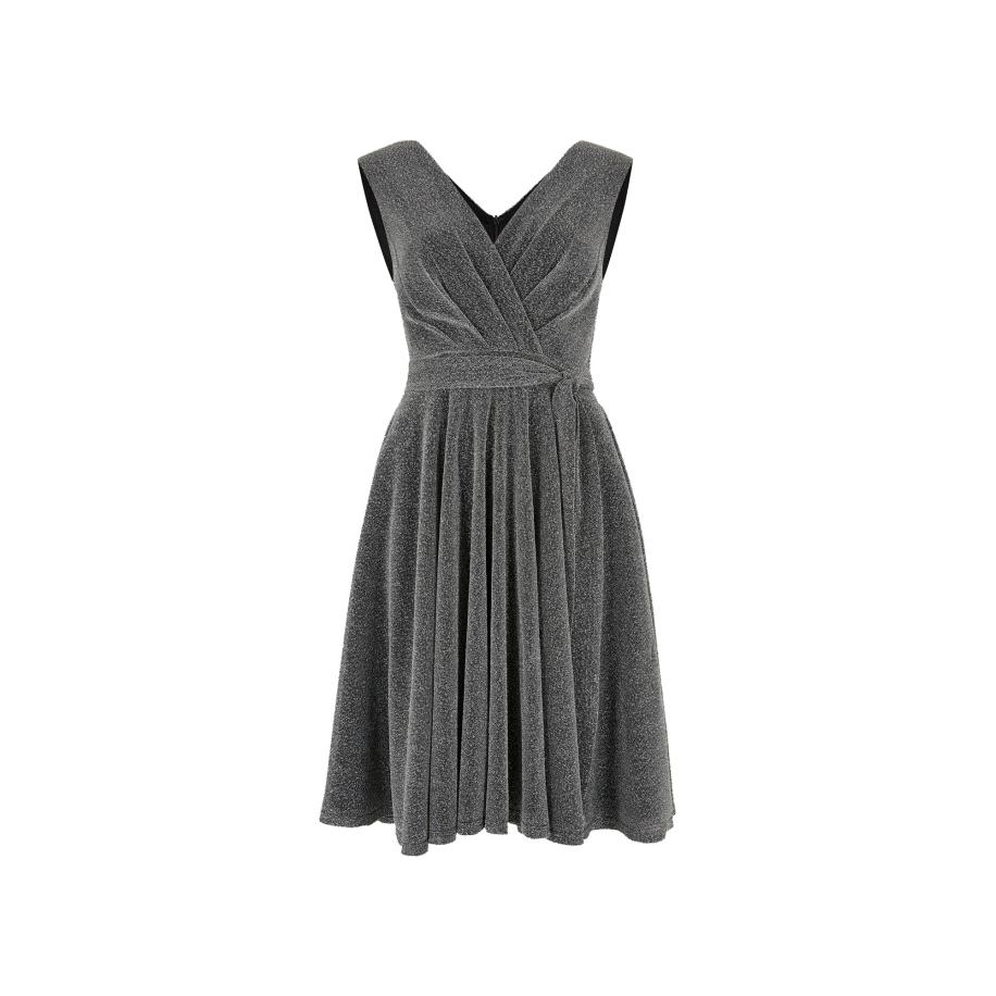 Apricot Apricot Cocktailjurk grijs -