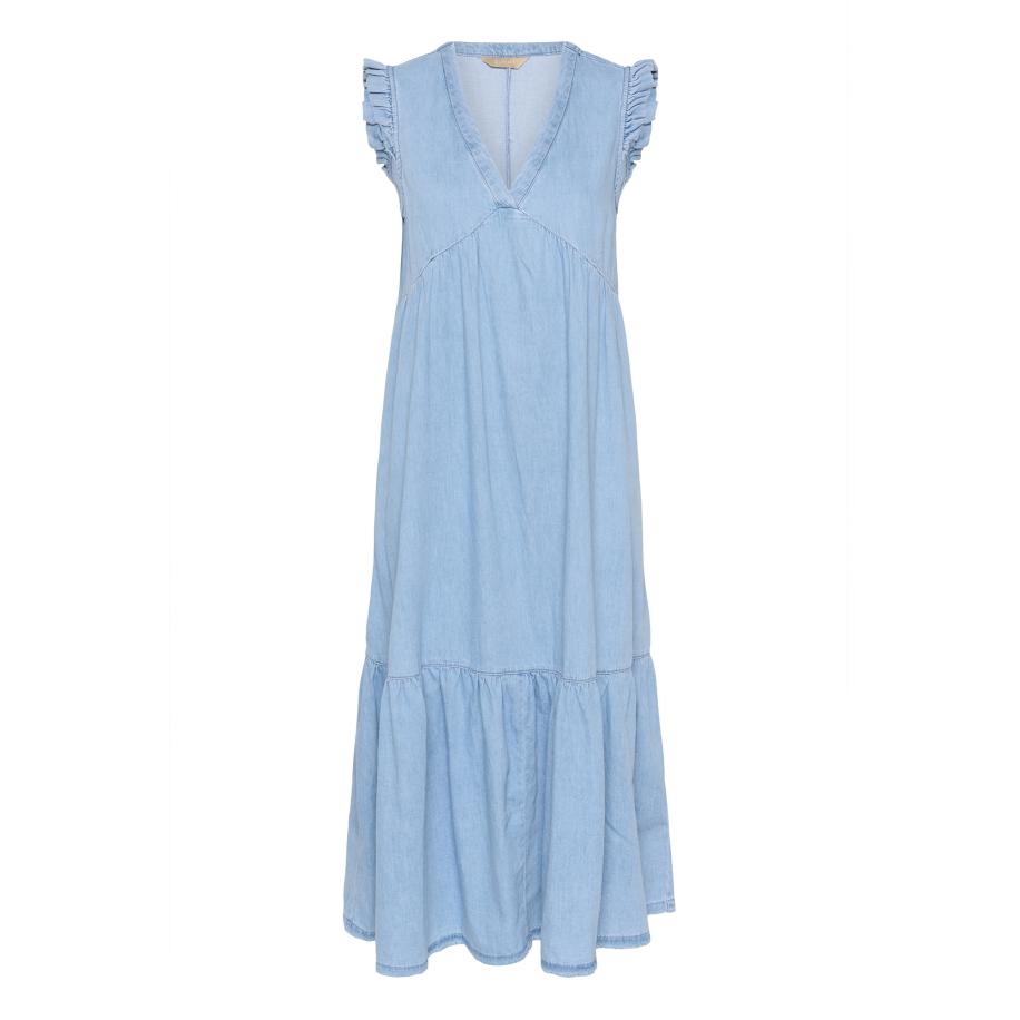 Culture CULTURE Jurk Berteline blauw denim -