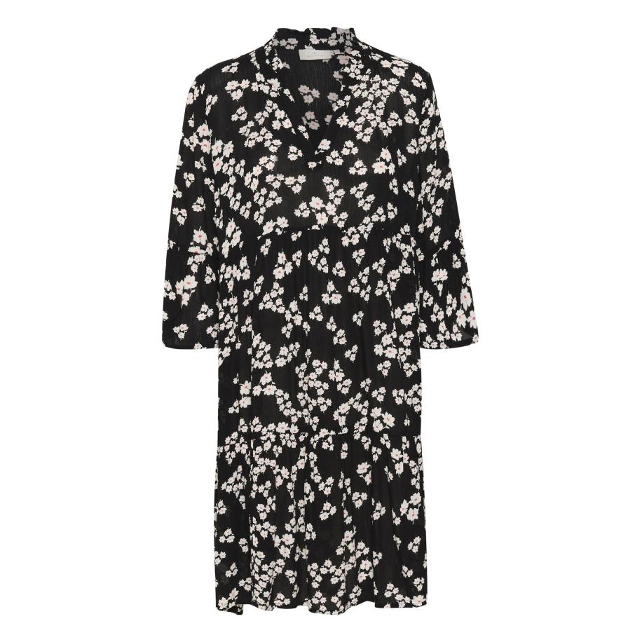 Kaffe Kaffe Jurk Hera Amber crème / oranje / zwart -