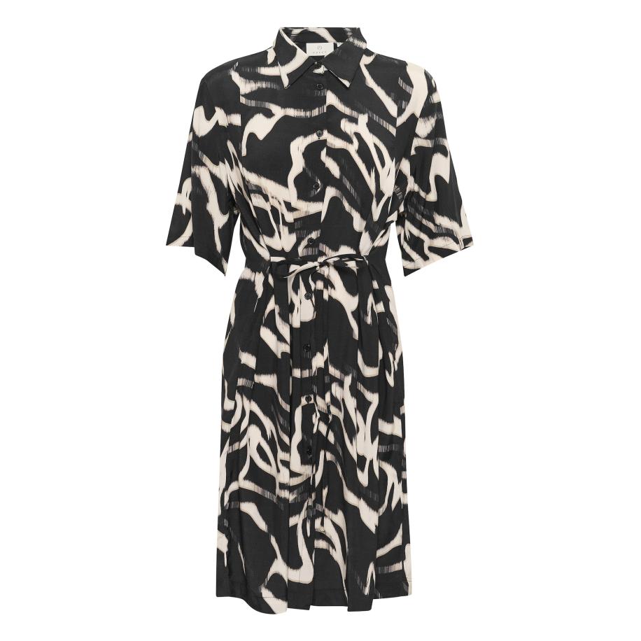 Kaffe Blousejurk Martha zwart Zwart