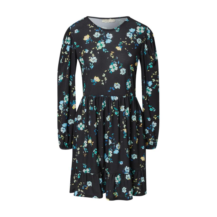 Oasis Oasis Jurk blauw / lichtgeel / jade groen / donkerlila / zwart -