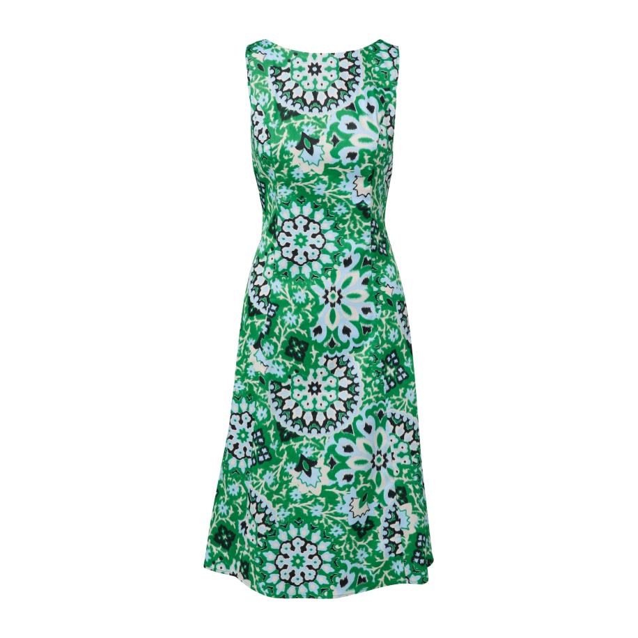 Comma COMMA Jurk lichtblauw / lichtgrijs / smaragd / zwart -