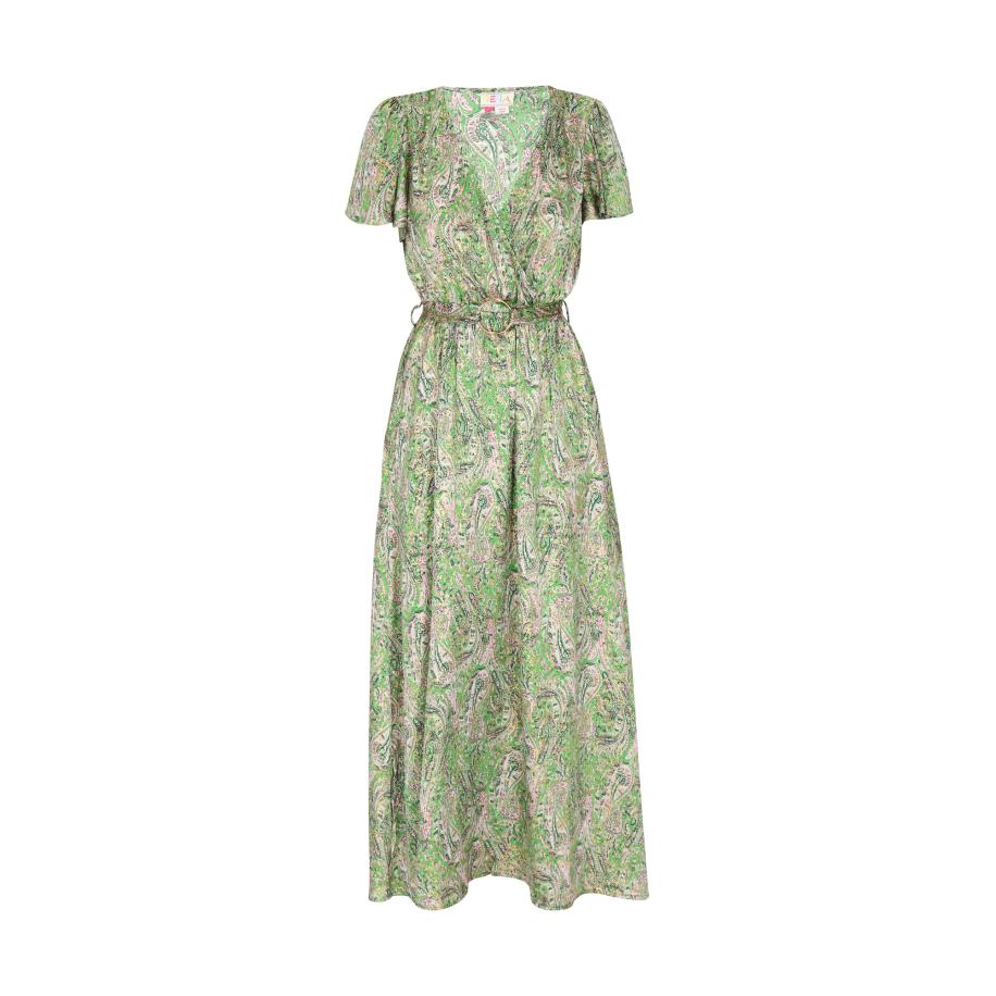 ebeeza ebeeza Jurk groen / lichtgroen / pink / wit -