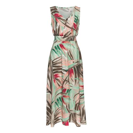 VIVANCE VIVANCE Zomerjurk donkerbeige / gemengde kleuren
