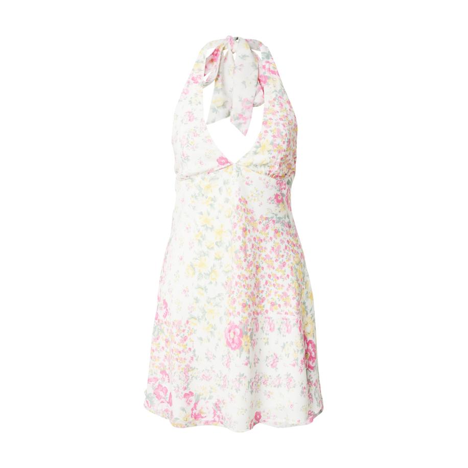 Hollister HOLLISTER Zomerjurk geel / olijfgroen / lichtroze / wit -