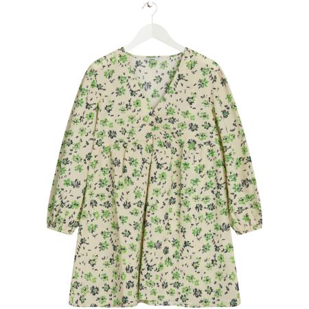 BZR BZR Jurk pasteelgeel / groen / zwart