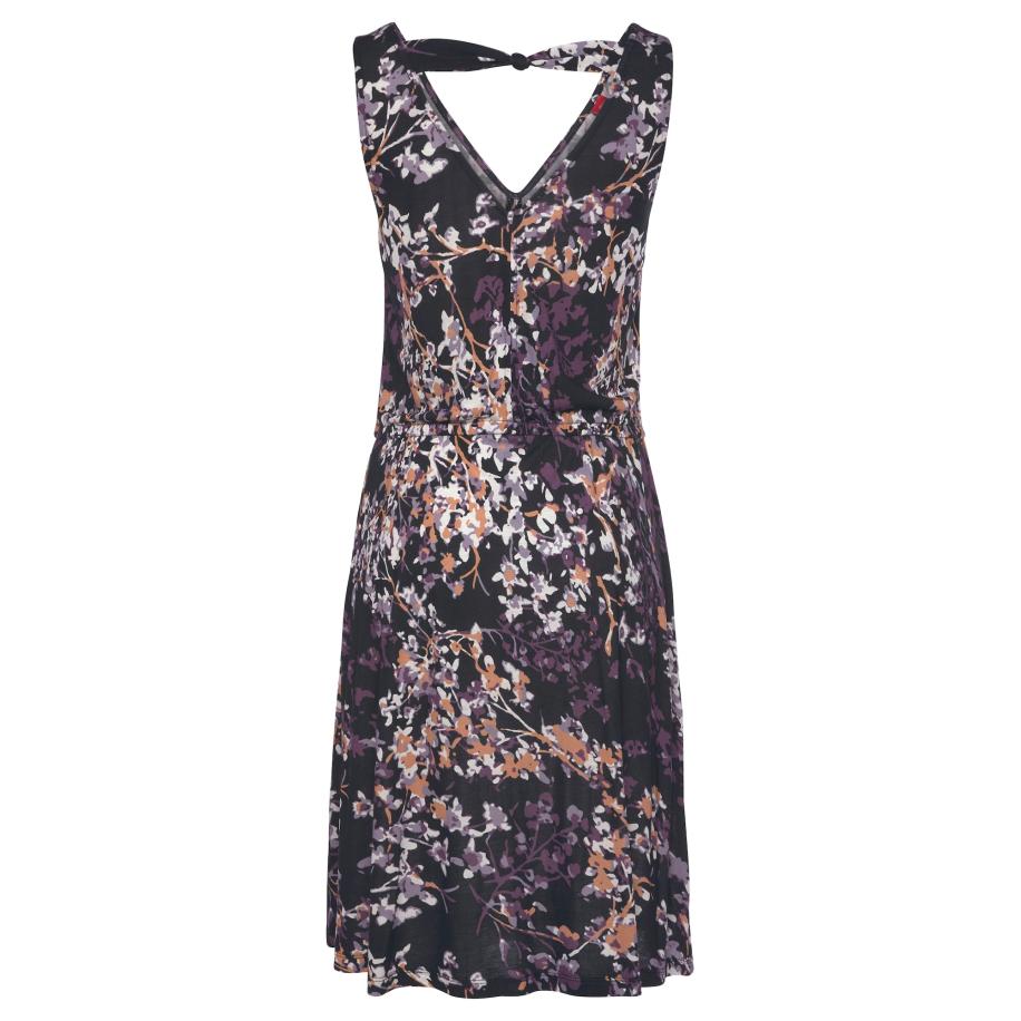 VIVANCE VIVANCE Jurk karamel / donkerlila / zwart / wit -
