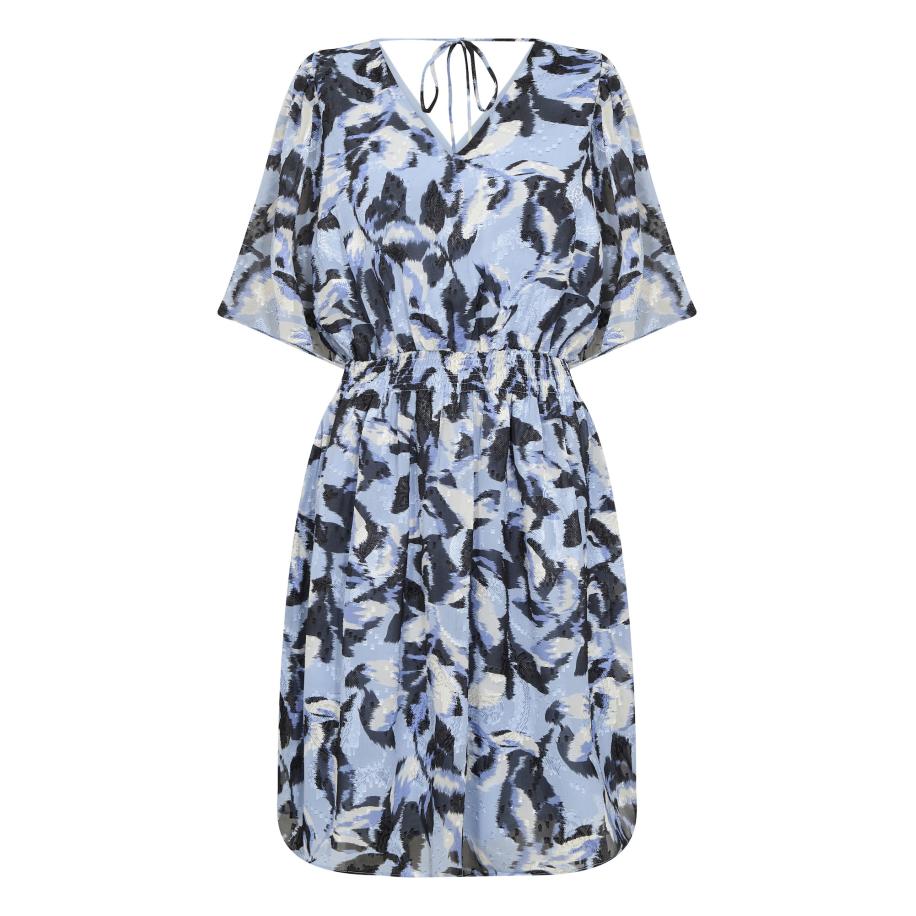 Kaffe Kaffe Jurk blauw gemêleerd / zwart / wit -