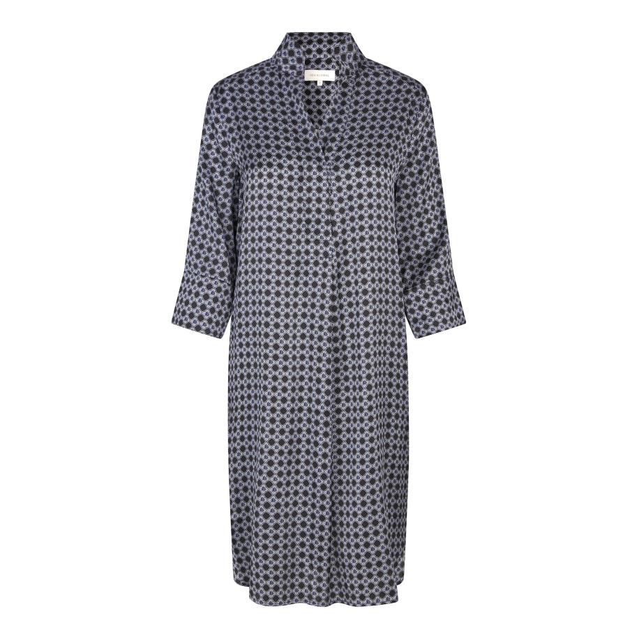 Dea Kudibal Dea Kudibal Jurk Kamilles lichtblauw / zwart -