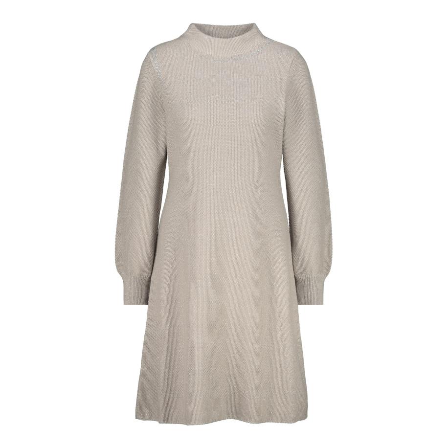 Monari monari Gebreide jurk greige -