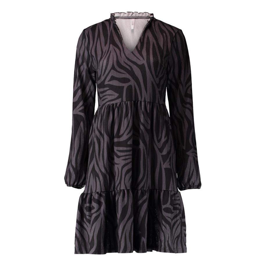 Hailys Hailys Jurk Alba aubergine / zwart -