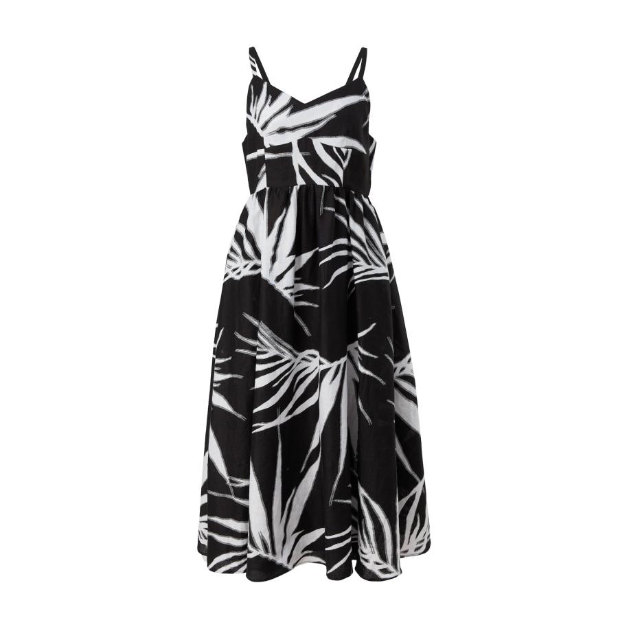 Comma COMMA Zomerjurk zwart / wit -