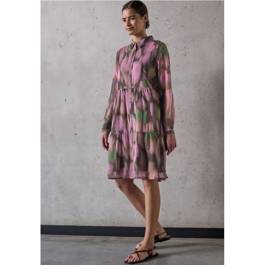 Street One Chiffon blouse jurk Roze