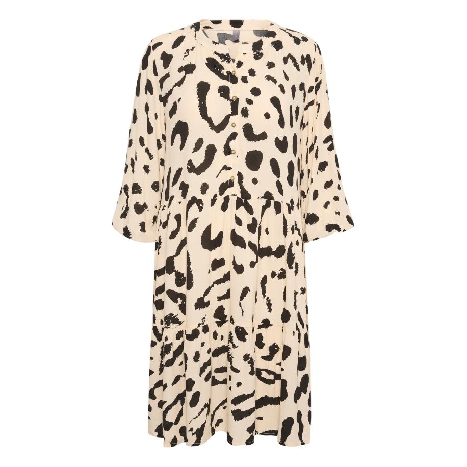 Culture CULTURE Jurk Drea lichtbeige / zwart -