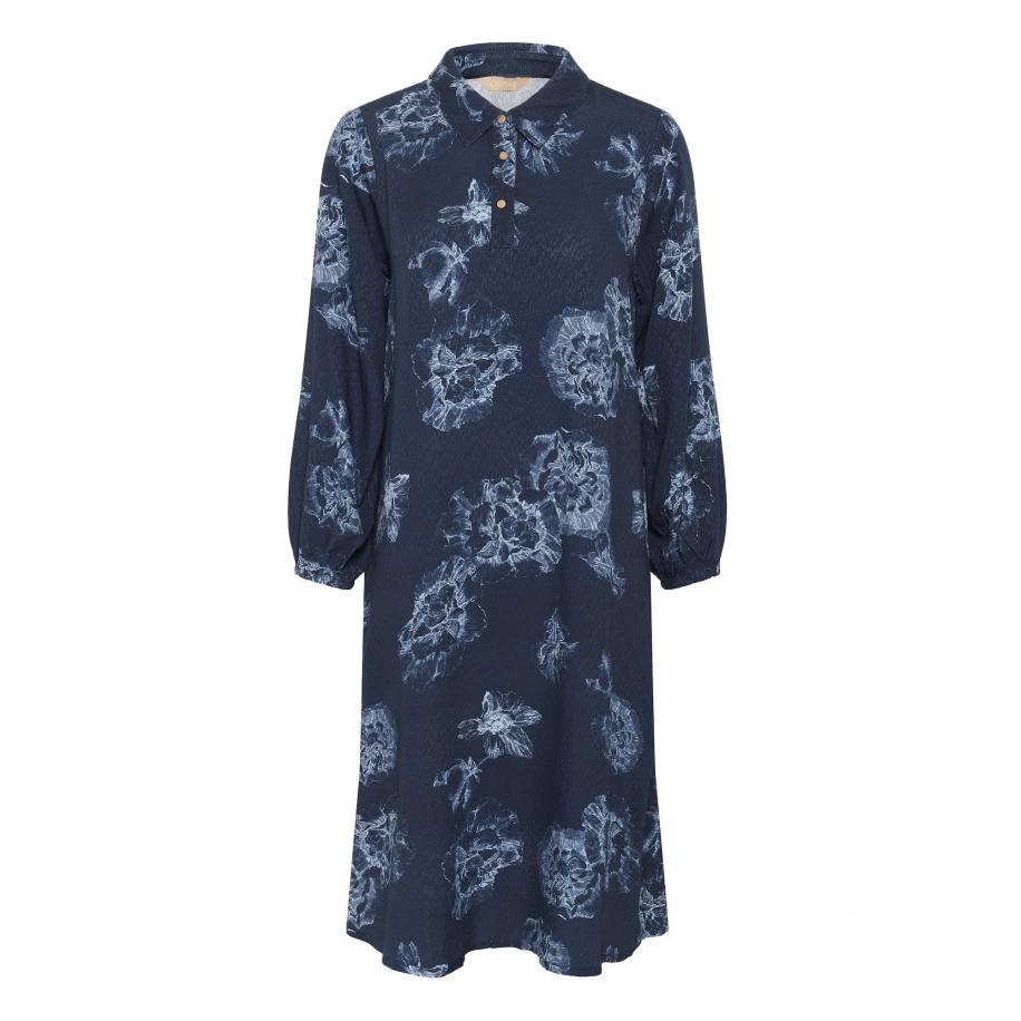 Culture CULTURE Jurk Alexa navy / lichtgrijs -