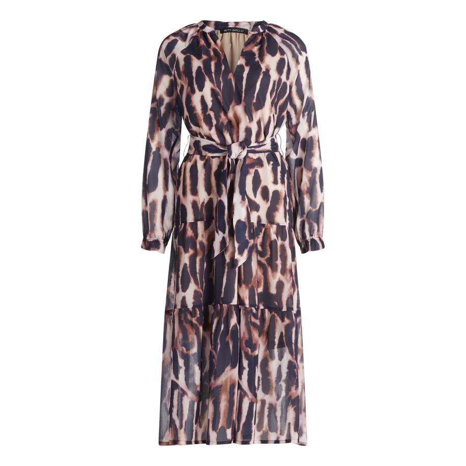 Betty Barclay Betty Barclay Jurk crème / bruin / zwart -