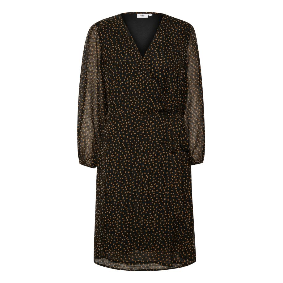 Saint Tropez SAINT TROPEZ Jurk mosterd / zwart -