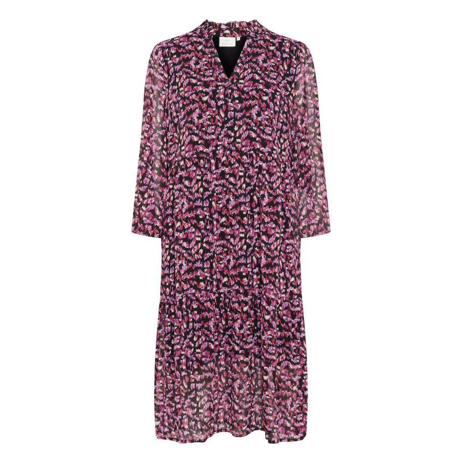 Kaffe Jurk Silja pink / zwart Roze
