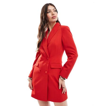 Miss Selfridge Getailleerde blazerjurk in rood-Veelkleurig