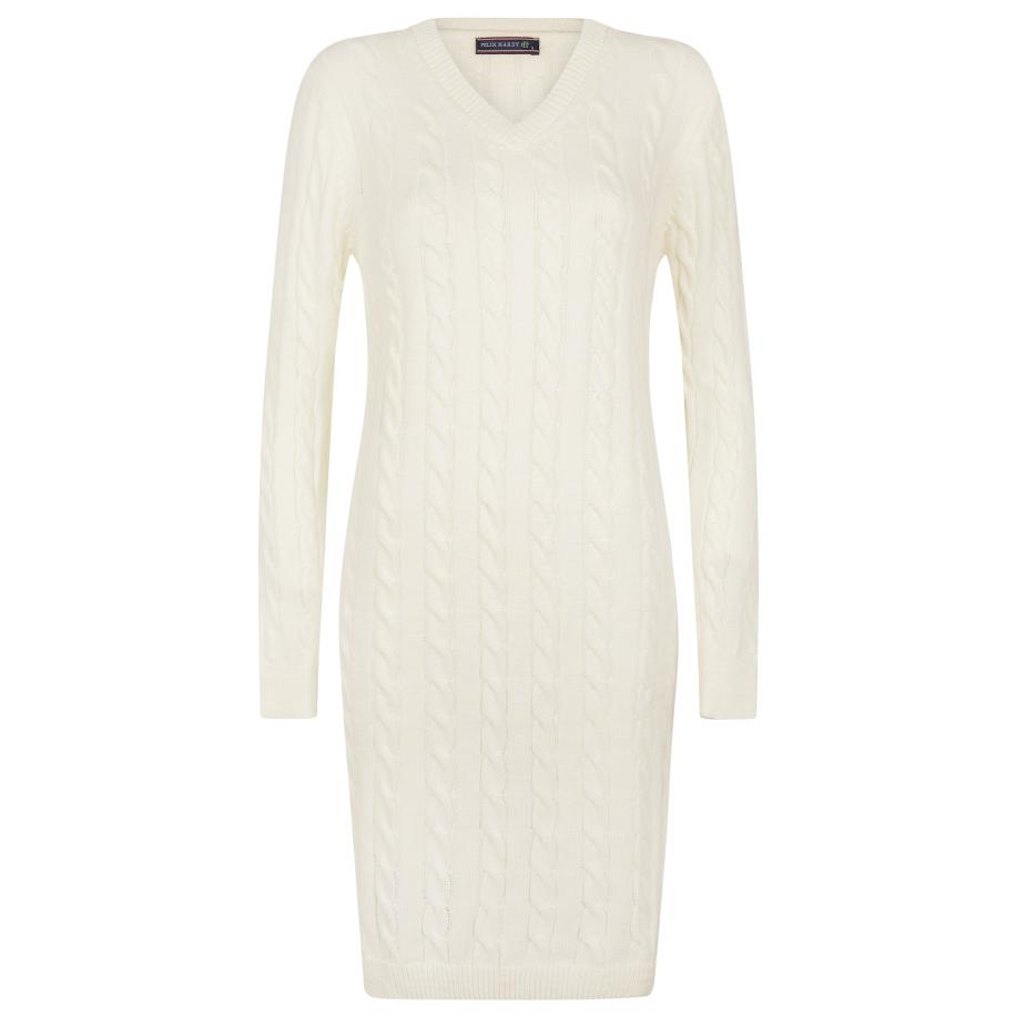 Felix Hardy Felix Hardy Gebreide jurk ecru -