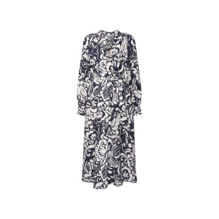Seidensticker SEIDENSTICKER Jurk August Drop 252 donkerblauw / wit