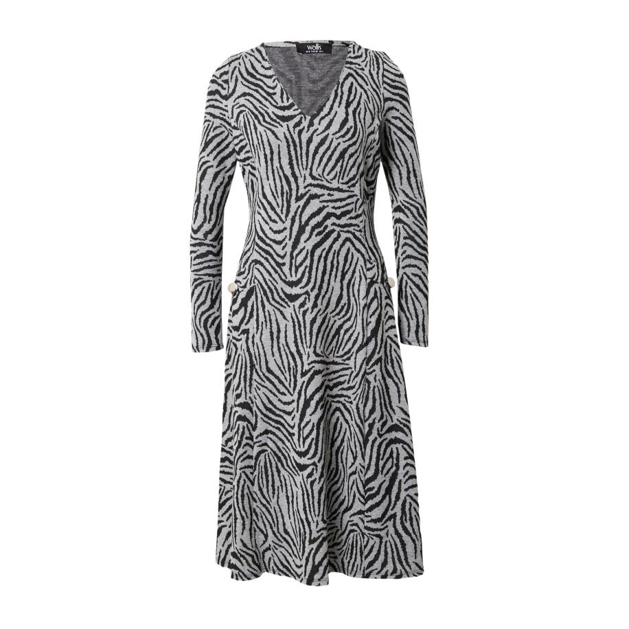 Wallis Wallis Jurk grijs / zwart -