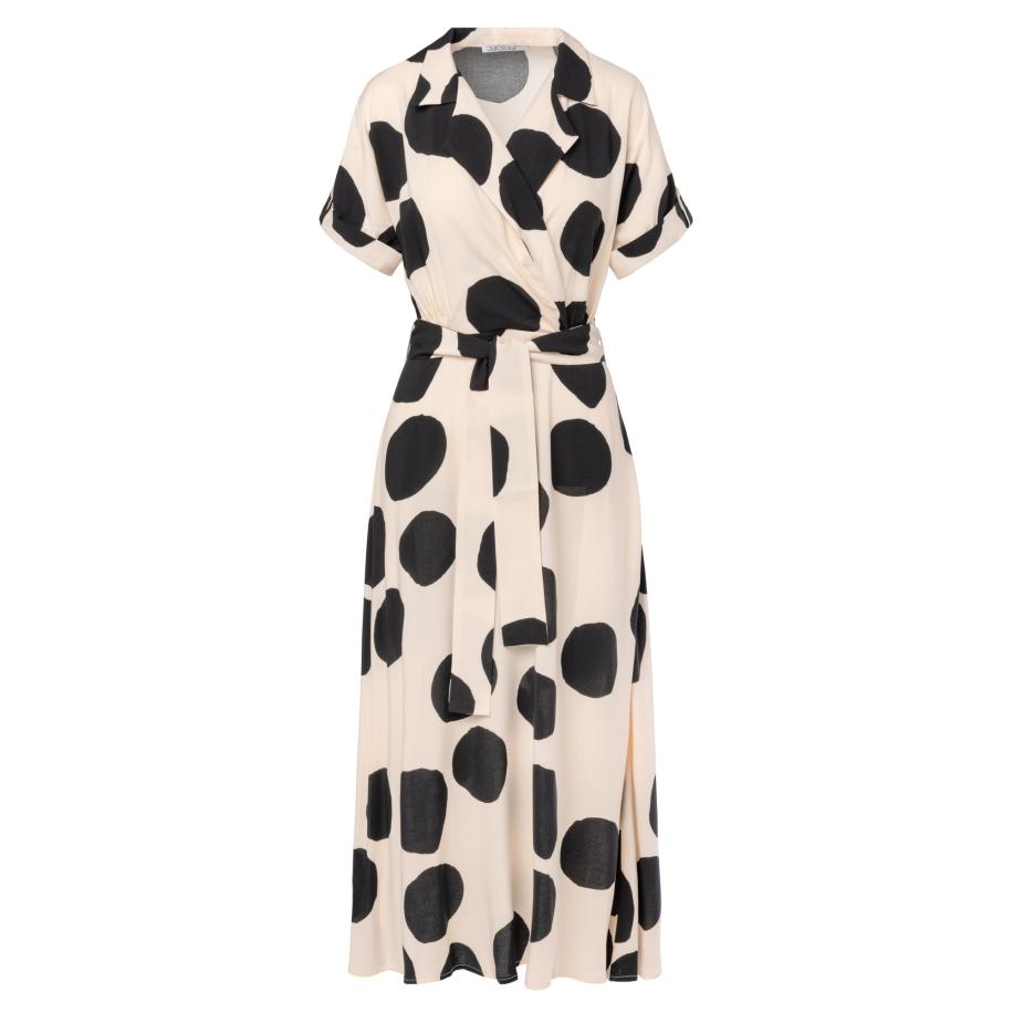 Quiosque Quiosque Jurk crème / zwart -