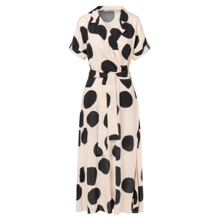 Quiosque Quiosque Jurk crème / zwart