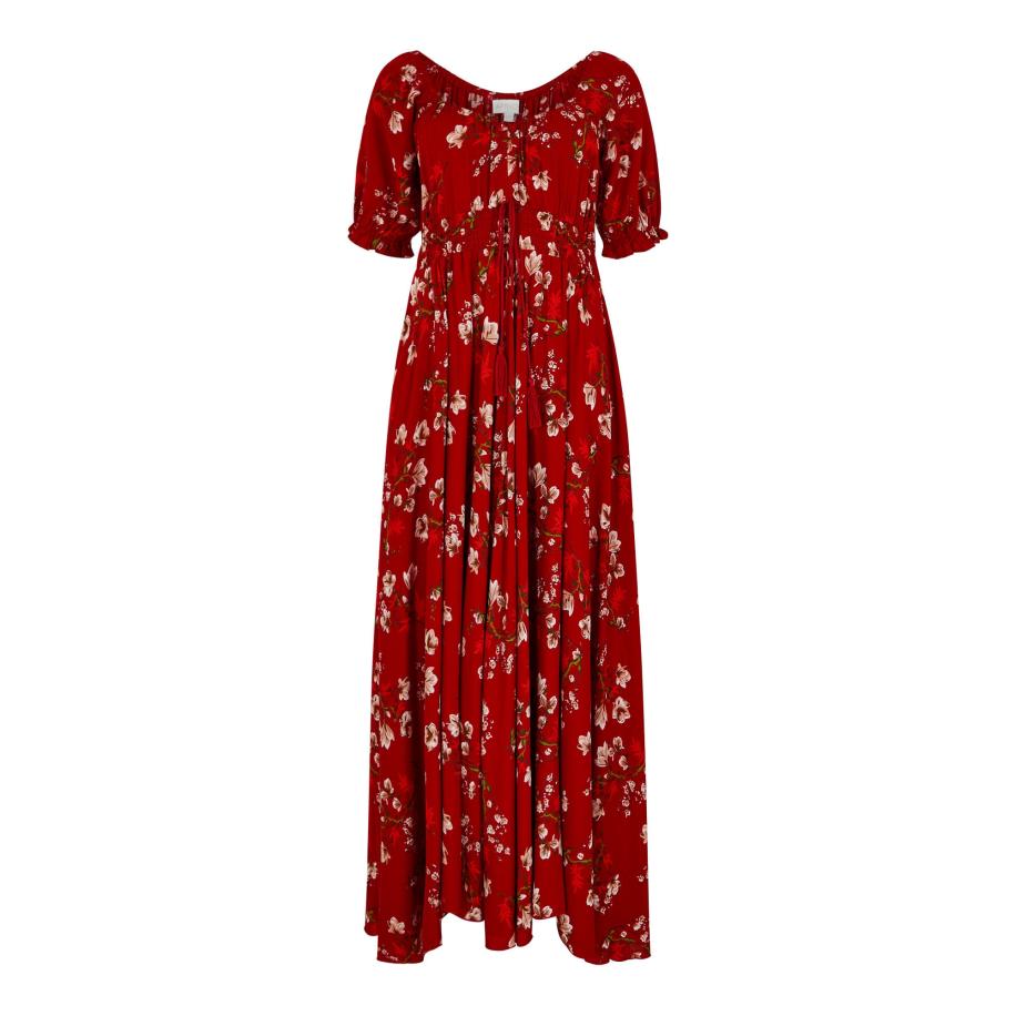 Apricot Apricot Jurk beige / rood Bruin