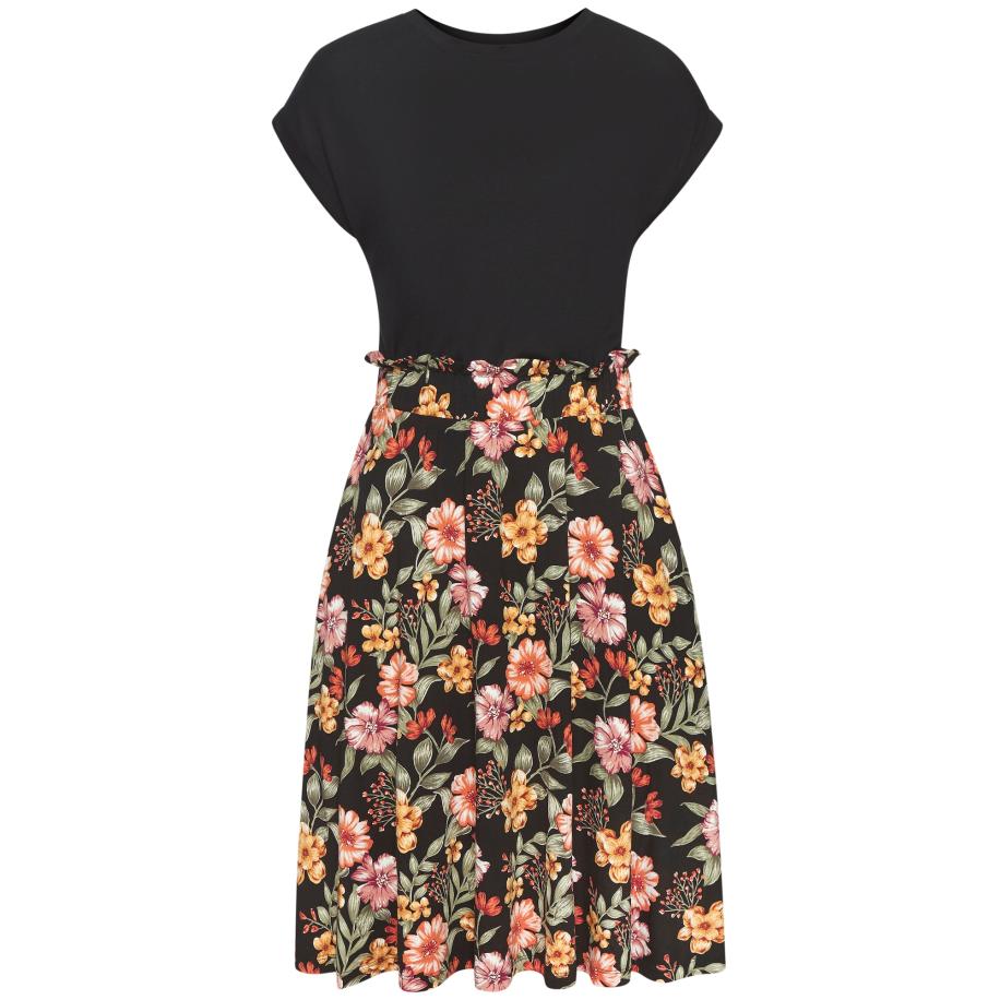 Buffalo BUFFALO Jurk olijfgroen / oranje / rood / zwart -