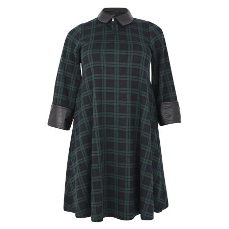 Yoek YOEK Jurk donkergroen / zwart