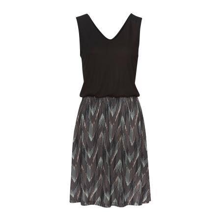 VIVANCE VIVANCE Jurk grijs gemêleerd / groen / zwart