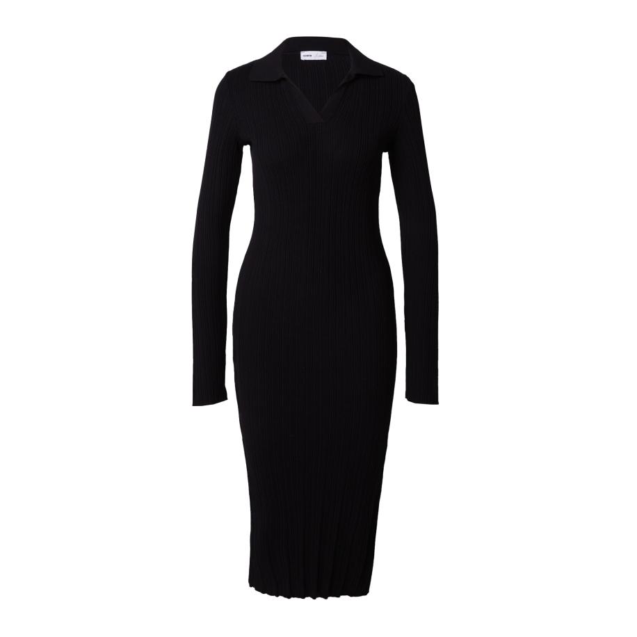 millane millane Gebreide jurk Bianca zwart -