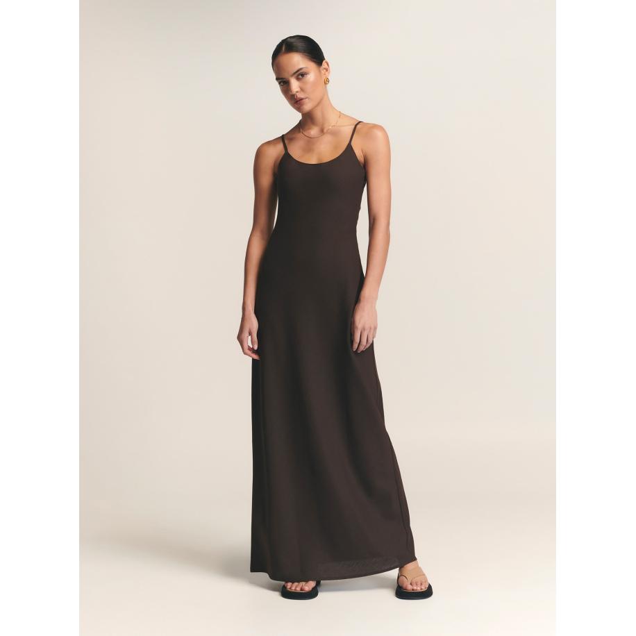 St MRLO Jurk Myrtle donkerbruin Bruin