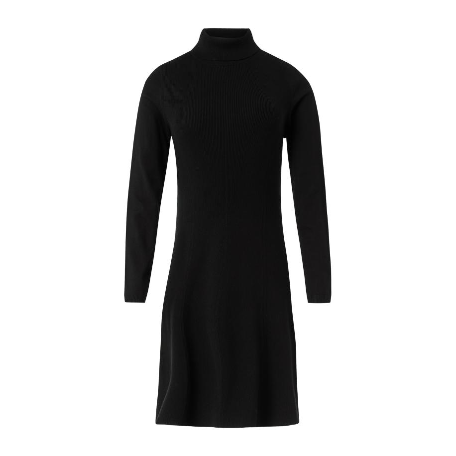 Comma COMMA Gebreide jurk zwart -